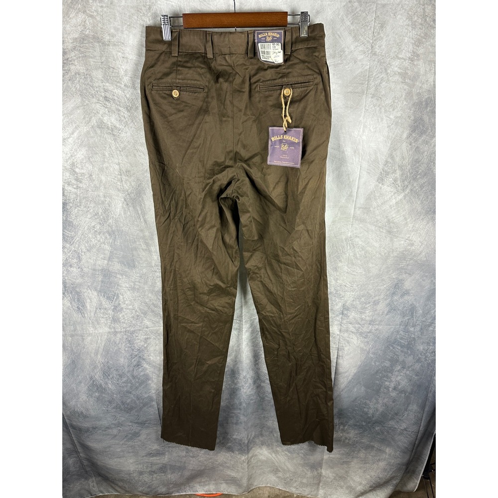 Bills Khakis M2P Model 2 Pleated Standard Fit Chinos Brown Cotton Mens 33 New